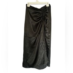 Black Ruched Skirt